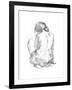 Sitting Pose I-null-Framed Art Print