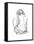Sitting Pose I-null-Framed Stretched Canvas