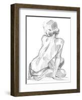 Sitting Pose II-null-Framed Art Print