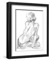 Sitting Pose II-null-Framed Art Print