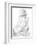 Sitting Pose II-null-Framed Art Print