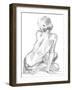 Sitting Pose II-null-Framed Art Print