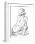 Sitting Pose II-null-Framed Art Print