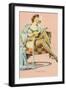 Sitting Pretty, Lady with Ukulele-null-Framed Art Print