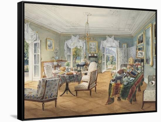 Sitting Room in a Country Estate, 1830-1840S-null-Framed Stretched Canvas