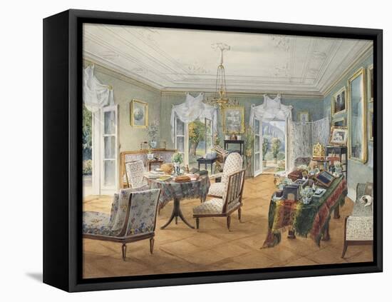 Sitting Room in a Country Estate, 1830-1840S-null-Framed Stretched Canvas