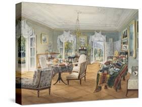 Sitting Room in a Country Estate, 1830-1840S-null-Stretched Canvas