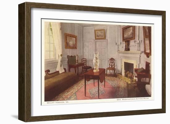 Sitting Room, Mt. Vernon, Virginia-null-Framed Art Print