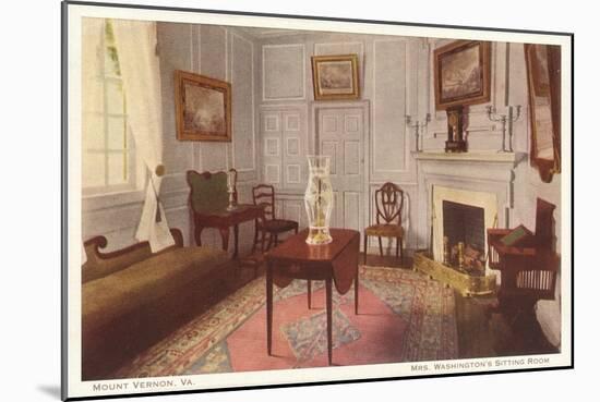 Sitting Room, Mt. Vernon, Virginia-null-Mounted Art Print