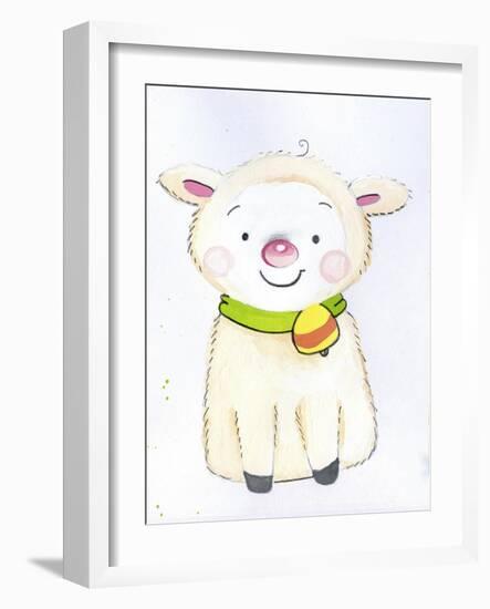 Sitting Sheep-Valarie Wade-Framed Giclee Print