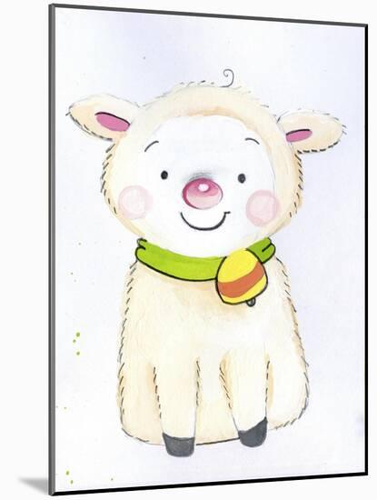 Sitting Sheep-Valarie Wade-Mounted Giclee Print