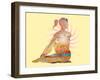 Sitting Twist Pose Sun-Tim Parker-Framed Art Print