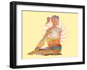 Sitting Twist Pose Sun-Tim Parker-Framed Art Print