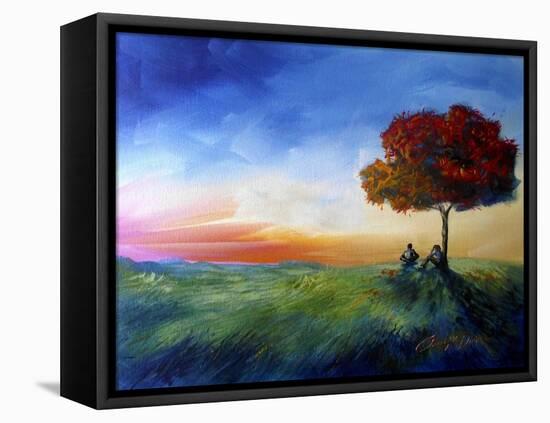 Sitting under a Tree-Cherie Roe Dirksen-Framed Stretched Canvas