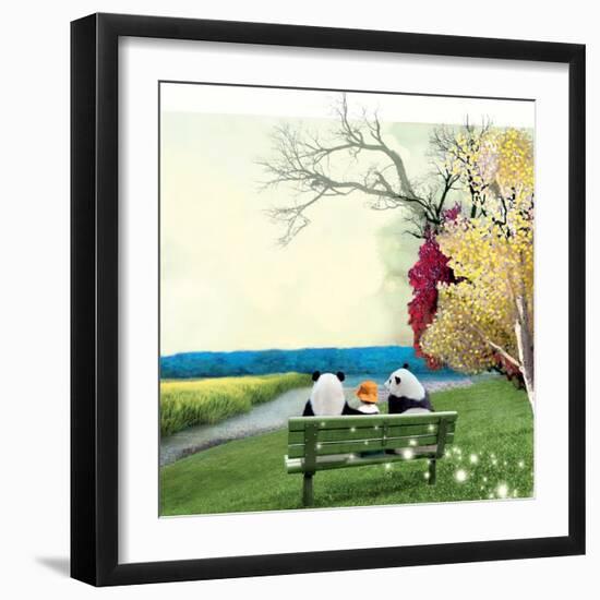 Sitting With Pandas-Nancy Tillman-Framed Art Print