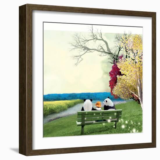 Sitting With Pandas-Nancy Tillman-Framed Art Print