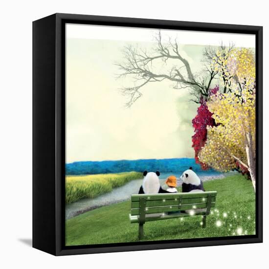 Sitting With Pandas-Nancy Tillman-Framed Stretched Canvas