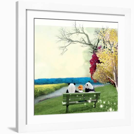 Sitting With Pandas-Nancy Tillman-Framed Art Print