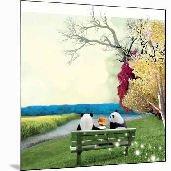 Sitting With Pandas-Nancy Tillman-Mounted Premium Giclee Print