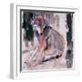 Sitting Wolf, 2000-Mark Adlington-Framed Giclee Print