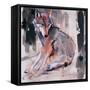 Sitting Wolf, 2000-Mark Adlington-Framed Stretched Canvas