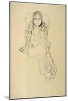 Sitting Woman with Chin Cropped-Gustav Klimt-Mounted Giclee Print