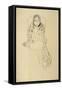 Sitting Woman with Chin Cropped-Gustav Klimt-Framed Stretched Canvas