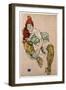 Sitting Woman with Her Right Leg Bent, 1917-Egon Schiele-Framed Giclee Print