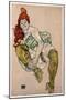 Sitting Woman with Her Right Leg Bent, 1917-Egon Schiele-Mounted Giclee Print