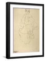 Sitting Woman-Gustav Klimt-Framed Giclee Print