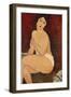 Sitzender Akt Auf Einem Diwan (Oder: La Belle Romaine), 1917-Amedeo Modigliani-Framed Giclee Print