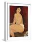 Sitzender Akt Auf Einem Diwan (Oder: La Belle Romaine), 1917-Amedeo Modigliani-Framed Giclee Print