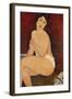 Sitzender Akt auf einem Diwan (oder: La belle Romaine). 1917-Amadeo Modigliani-Framed Giclee Print