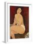 Sitzender Akt auf einem Diwan (oder: La belle Romaine). 1917-Amadeo Modigliani-Framed Giclee Print