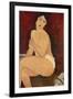 Sitzender Akt auf einem Diwan (oder: La belle Romaine). 1917-Amadeo Modigliani-Framed Giclee Print