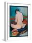 Sitzender Akt Auf Kissen-Auguste Macke-Framed Art Print