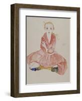 Sitzendes Maedchen, 1911-Egon Schiele-Framed Giclee Print