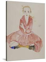 Sitzendes Maedchen, 1911-Egon Schiele-Stretched Canvas