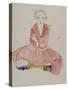 Sitzendes Maedchen, 1911-Egon Schiele-Stretched Canvas