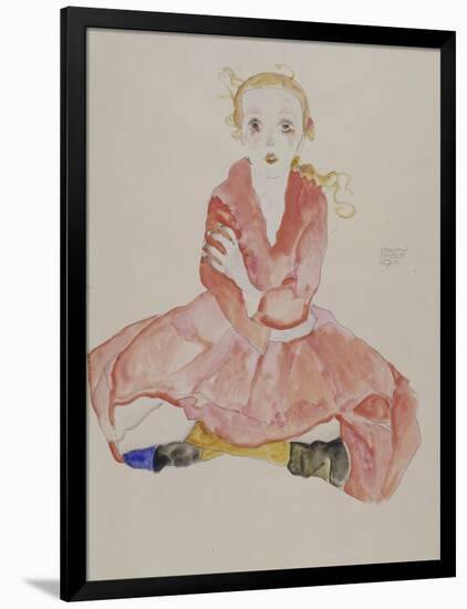 Sitzendes Maedchen, 1911-Egon Schiele-Framed Giclee Print