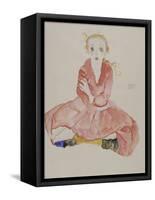 Sitzendes Maedchen, 1911-Egon Schiele-Framed Stretched Canvas