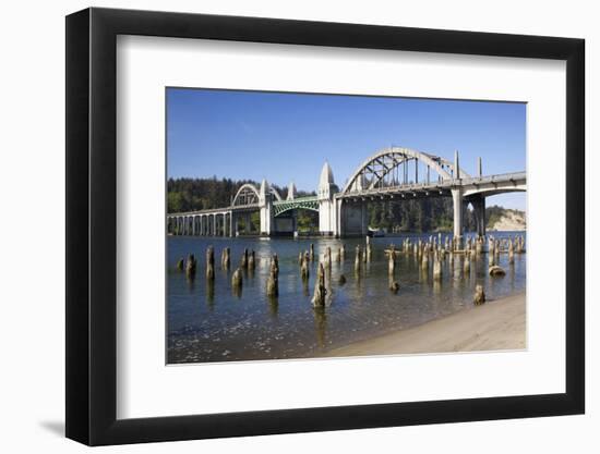 Siuslaw River Bridge, Built in 1936, on Highway 101, Florence, Oregon, USA-Jamie & Judy Wild-Framed Photographic Print