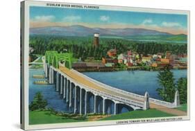 Siuslaw River Bridge in Florence, Oregon - Florance, OR-Lantern Press-Stretched Canvas