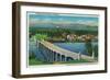 Siuslaw River Bridge in Florence, Oregon - Florance, OR-Lantern Press-Framed Art Print