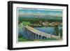 Siuslaw River Bridge in Florence, Oregon - Florance, OR-Lantern Press-Framed Art Print