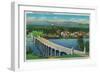 Siuslaw River Bridge in Florence, Oregon - Florance, OR-Lantern Press-Framed Art Print