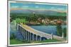 Siuslaw River Bridge in Florence, Oregon - Florance, OR-Lantern Press-Mounted Art Print