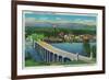Siuslaw River Bridge in Florence, Oregon - Florance, OR-Lantern Press-Framed Premium Giclee Print