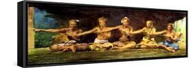 Siva Dance with 5 Dancers, Vaiala, Samoa, 1890-John La Farge-Framed Stretched Canvas