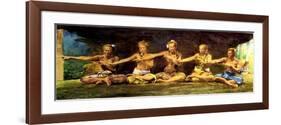 Siva Dance with 5 Dancers, Vaiala, Samoa, 1890-John La Farge-Framed Giclee Print